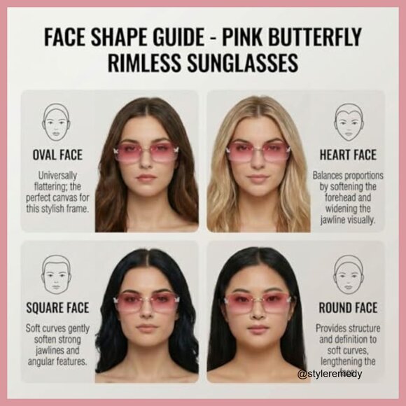 Metal Rimless Rectangular Sunglasses with UV400 Protection - Picture 4 of 7